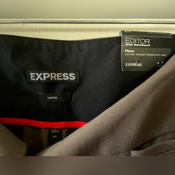 NWT Express Editor Wide Waistband Low Rise Flare Size 8 Regular - Picture 2 of 6